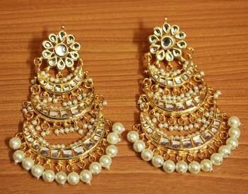 White Pearl Chandbali 2