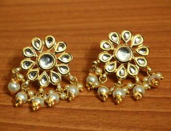 White Pearl Earrings 2
