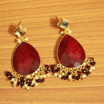 Maroon Earrings 1