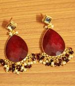 Maroon Earrings