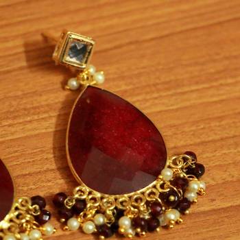 Maroon Earrings 3