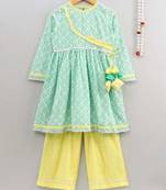 Pure Cotton Anarkali With Palazzo Set