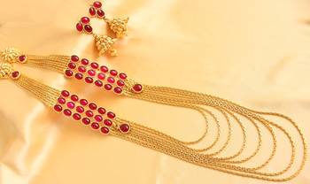 Gorgeous Gold Plated Kemp Multilayer Haar Set Dj16475 1