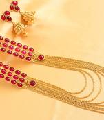 Gorgeous Gold Plated Kemp Multilayer Haar Set Dj16475