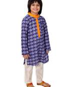 Bagru Print Kurta With Quirky Placket