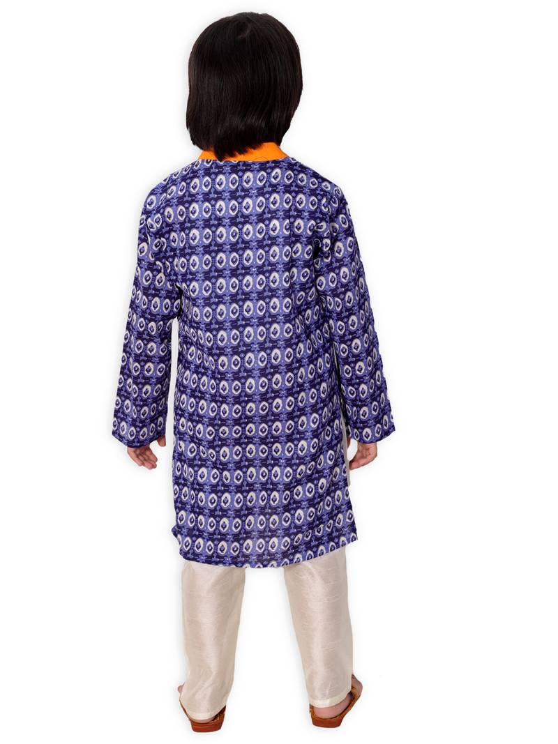 Bagru Print Kurta With Quirky Placket