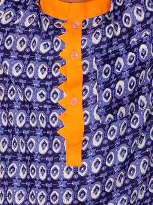 Bagru Print Kurta With Quirky Placket 4