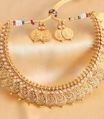 Beautiful Pearl Coin Necklace Set