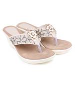 White synthetic Beautiful and comfortable heels