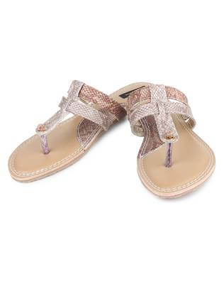 Copper synthetic Beautiful and comfortable flats 3