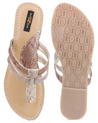 Copper synthetic Beautiful and comfortable flats 4