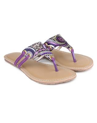 Purple synthetic Beautiful and comfortable flats 1