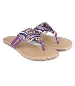 Purple synthetic Beautiful and comfortable flats