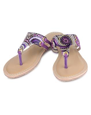 Purple synthetic Beautiful and comfortable flats 4