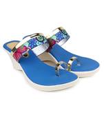 Blue synthetic Beautiful and comfortable heels