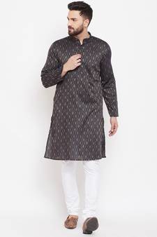 Blue Woven Pure Cotton Men Kurtas