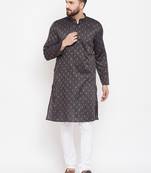 Blue Woven Pure Cotton Men Kurtas