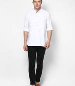 Black woven pure cotton men-kurtas