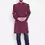 Maroon woven linen men-kurtas