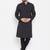 Black woven pure cotton men-kurtas