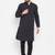 Black woven pure cotton men-kurtas