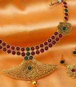 Gorgeous Kempu Necklace Set