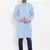 Blue woven cotton men-kurtas