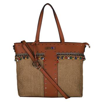 Esbeda Brown Color BIG Size Jute tote-bags For Women 1
