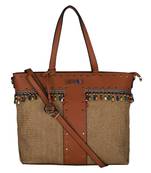Esbeda Brown Color BIG Size Jute tote-bags For Women