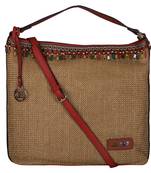 Esbeda Red Color BIG Size Jute tote-bags For Women