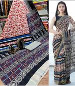 Multi coloured Soft Mulmul Cotton Saree with Blouse Piece