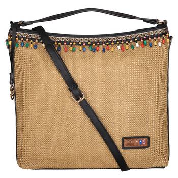 Esbeda Black Color BIG Size Jute tote-bags For Women 1