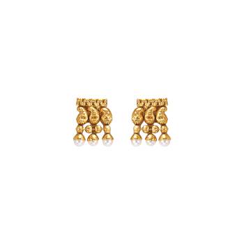Gold pearl necklace-sets 2