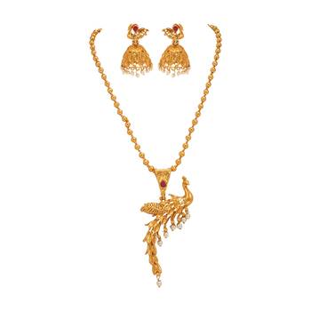 Gold pearl necklace-sets 2