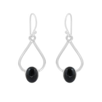 Black Onyx 925 Sterling Silver Earrings 1