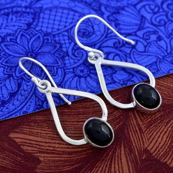 Black Onyx 925 Sterling Silver Earrings 3