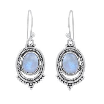 Multicolor Moonstone 925 Sterling Silver Earrings 1