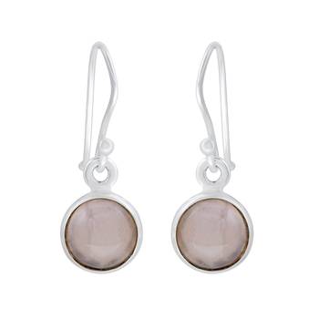 Pink Quartz   925 Sterling Silver Earrings 1