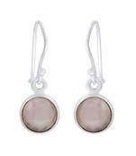 Pink Quartz   925 Sterling Silver Earrings