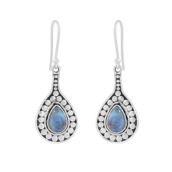 Multicolor Moonstone 925 Sterling Silver Earrings 1