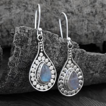 Multicolor Moonstone 925 Sterling Silver Earrings 3