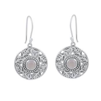 Pink Quartz   925 Sterling Silver Earrings 1