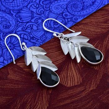 Black Onyx 925 Sterling Silver Earrings 3