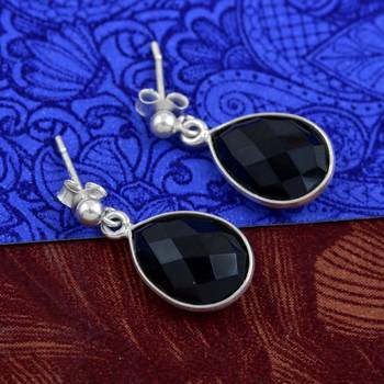 Black Onyx 925 Sterling Silver Earrings 3