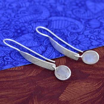 Multicolor Moonstone 925 Sterling Silver Earrings 3