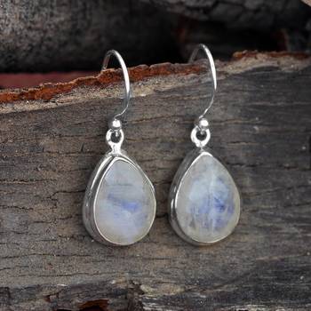 Multicolor Moonstone 925 Sterling Silver Earrings 2