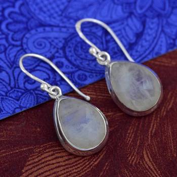Multicolor Moonstone 925 Sterling Silver Earrings 3