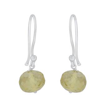 Yellow Citrine 925 Sterling Silver Earrings 1