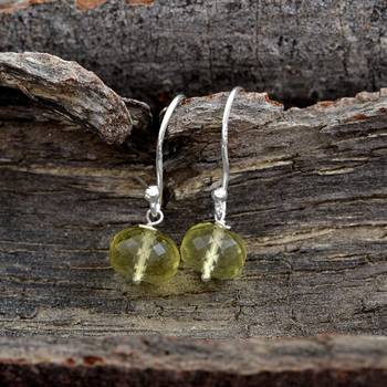 Yellow Citrine 925 Sterling Silver Earrings 2