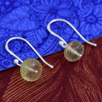 Yellow Citrine 925 Sterling Silver Earrings 3